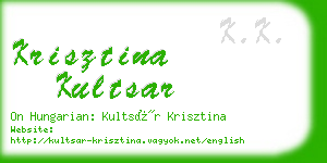 krisztina kultsar business card